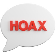 hoax bubble chat 3d illustration