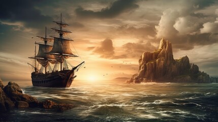 Obraz premium Graphic Decoration Wallpaper AI generated