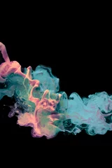 Poster Abstract smoke background. Ink colors blot in water. © Liliia