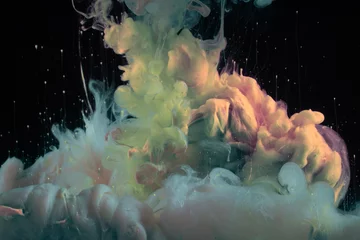 Türaufkleber Abstract smoke background. Ink colors blot in water. © Liliia
