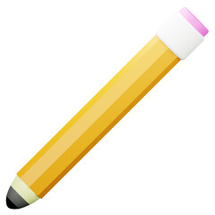 3d render of pencil