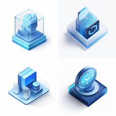 Internet Concept Icons,created with generative ai tecnology.