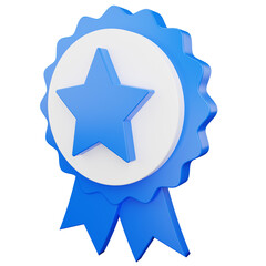 3d render of star with ribbon