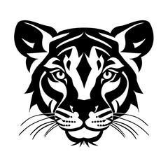 Animal head vector design black and white