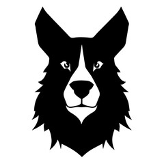 Animal head vector design black and white