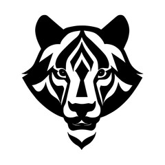 Animal head vector design black and white