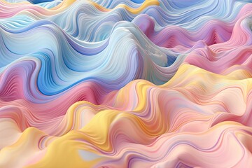 Fototapeta premium An ethereal and dreamy pastel background illustration with flowing violet and turquoise liquid. Generative AI