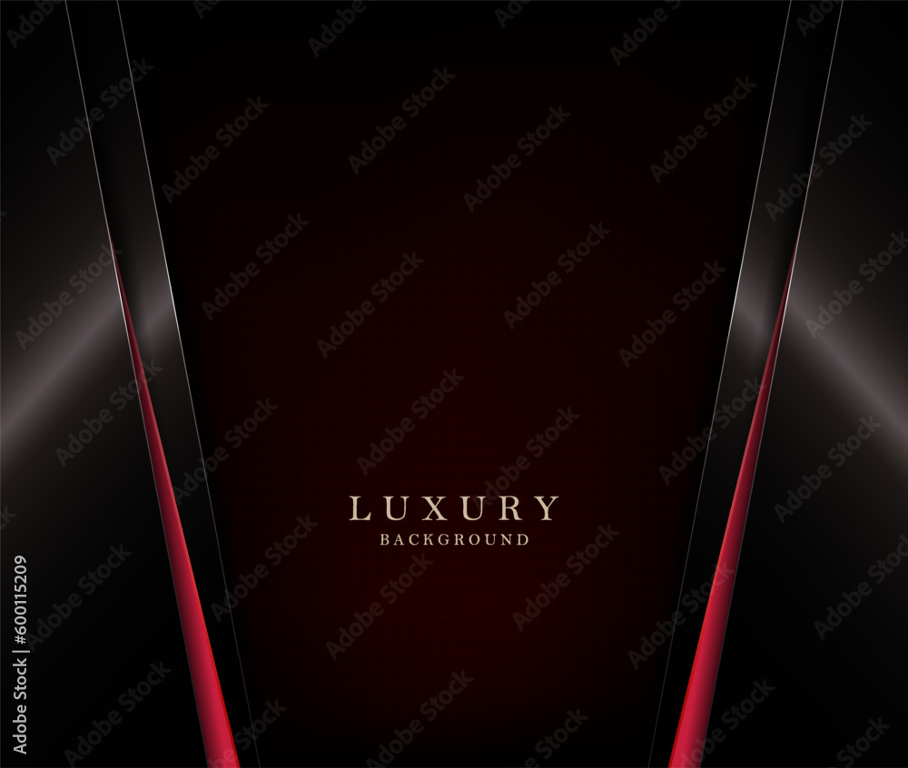 Canvas Prints geometric black composition with red slanting curtains
