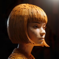 Generative AI - h&ouml;lzerne Frau