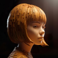 Generative AI - h&ouml;lzerne Frau