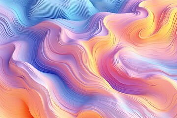 Fototapeta premium An ethereal and dreamy pastel background illustration with flowing violet and turquoise liquid. Generative AI