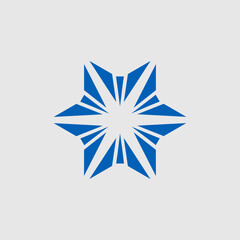 Obraz premium Logotype in the shape of snowflake.