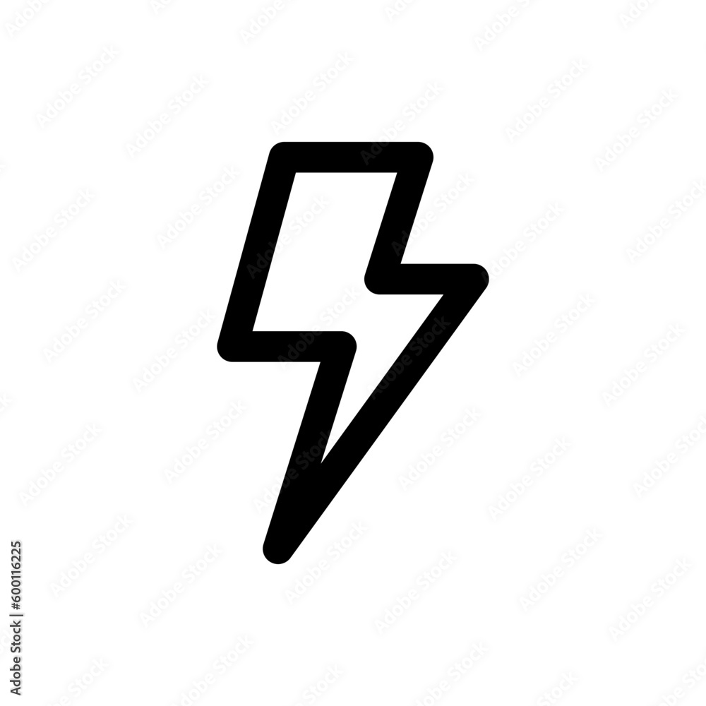Poster flash thunder power icon, flash lightning bolt icon with thunder bolt - electric power icon symbol -