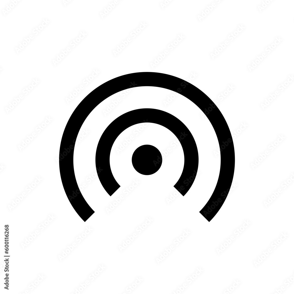 Aufkleber Network signal icon , Wireless and wifi icon, internet connection icons . nfc broadcast podcast radio waves icons