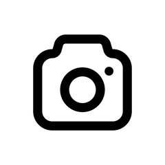 Camera icon, camera photo icon symbol . Vector photography camera logo . line outline