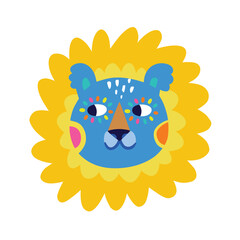 Lion head a cute character