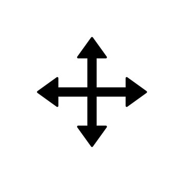 drag move icon with four arrows direction symbol. web vector icon