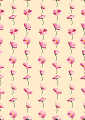 Seamless pattern with daisy Eps 10 vector. 