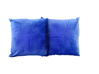 Blue velvet cushion set for living room decoration PNG transparent