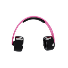 3d headphone icon with cartoon style. Listening music symbol concept. 3d rendering illustration