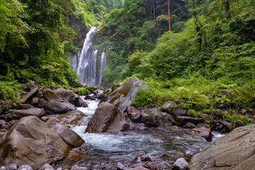 Sendang Gile Waterfall , Mount Rinjani National Park, Senaru village,  Bayan, North Lombok, Indonesia