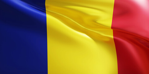 Fototapeta premium 3d flag of romania