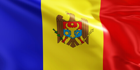 3d flag of moldova