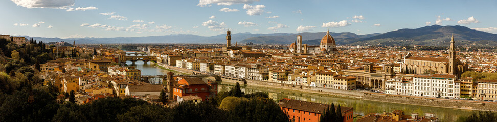 Fototapeta na wymiar Big panorama of Florence skyline. Italian cityscape