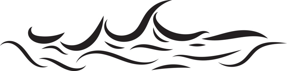 Obraz premium Waves vector design. Water wave icon. Wavy lines isolated.