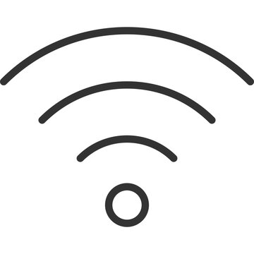 Free wi fi icon. Connection zone wifi vector symbol. Radio waves signal.