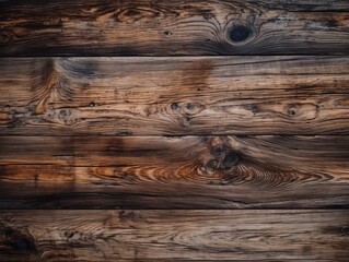 Fototapeta premium Chocolate Walnut to Mahogany Floor Planks Wooden Parquet with Knotholes Generative AI