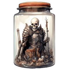 Skeleton_Knight_in_a_glass_jar_watercolor_painting
clip art
Size 4096x4096
300 Dpl
.Png
"Generative AI"