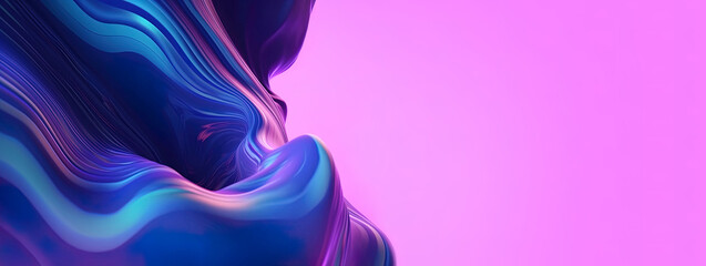 Modern Abstract Background with blue and purple fluid waves. Genretavie ai
