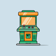 illustration of big arcade machine