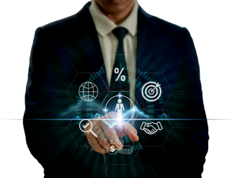 Concept of customer behavior, buyer persona, and strategies for marketing Personalization of marketing and customer-focused tactics utilizing a computer to research potential customers.