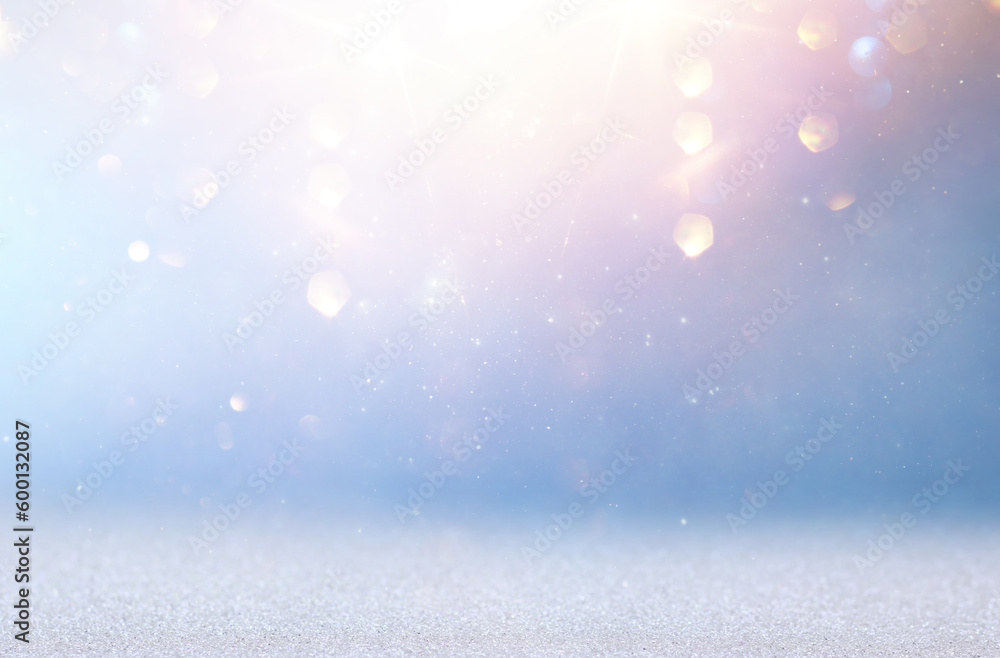 Wall mural abstract background of soft focus bokeh lights