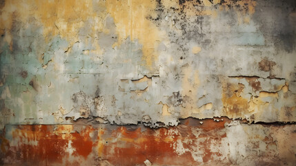 Old distressed wall, grunge texture created using Generative AI Technology