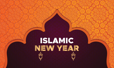 muharram islamic new year celebration 3d illustration background