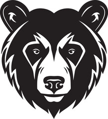 Bear head logo vector illustration, SVG
