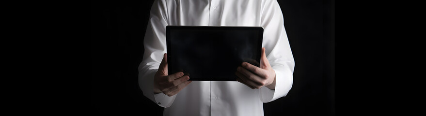 A Person Holding a Digital Tablet, generative ai