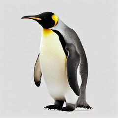 Fototapeta premium Emperor penguin. isolated on white background Generative AI