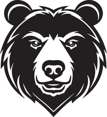Bear head logo vector illustration, SVG