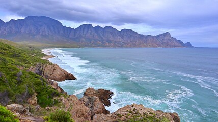 beautiful beach in the edge of a mountain. Koeel Beach Gordon's Bay. South Africa 