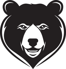 Bear head logo vector illustration, SVG