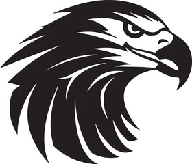 Eagle head logo icon, Eagle face vector Illustration, on a isolated background, SVG	