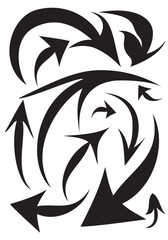 Set of black vector arrow.arrow vector illustration and colection.arrows vector icon.