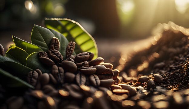 Golden Hour Coffee Harvest, generative ai