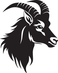 Goat head logo icon, Goat face vector Illustration, on a isolated background, SVG	