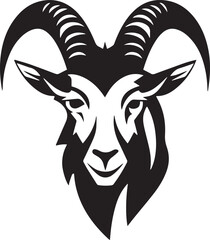 Goat head logo icon, Goat face vector Illustration, on a isolated background, SVG	
