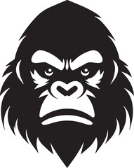 Gorilla head logo icon, gorilla face vector Illustration, on a isolated background, SVG